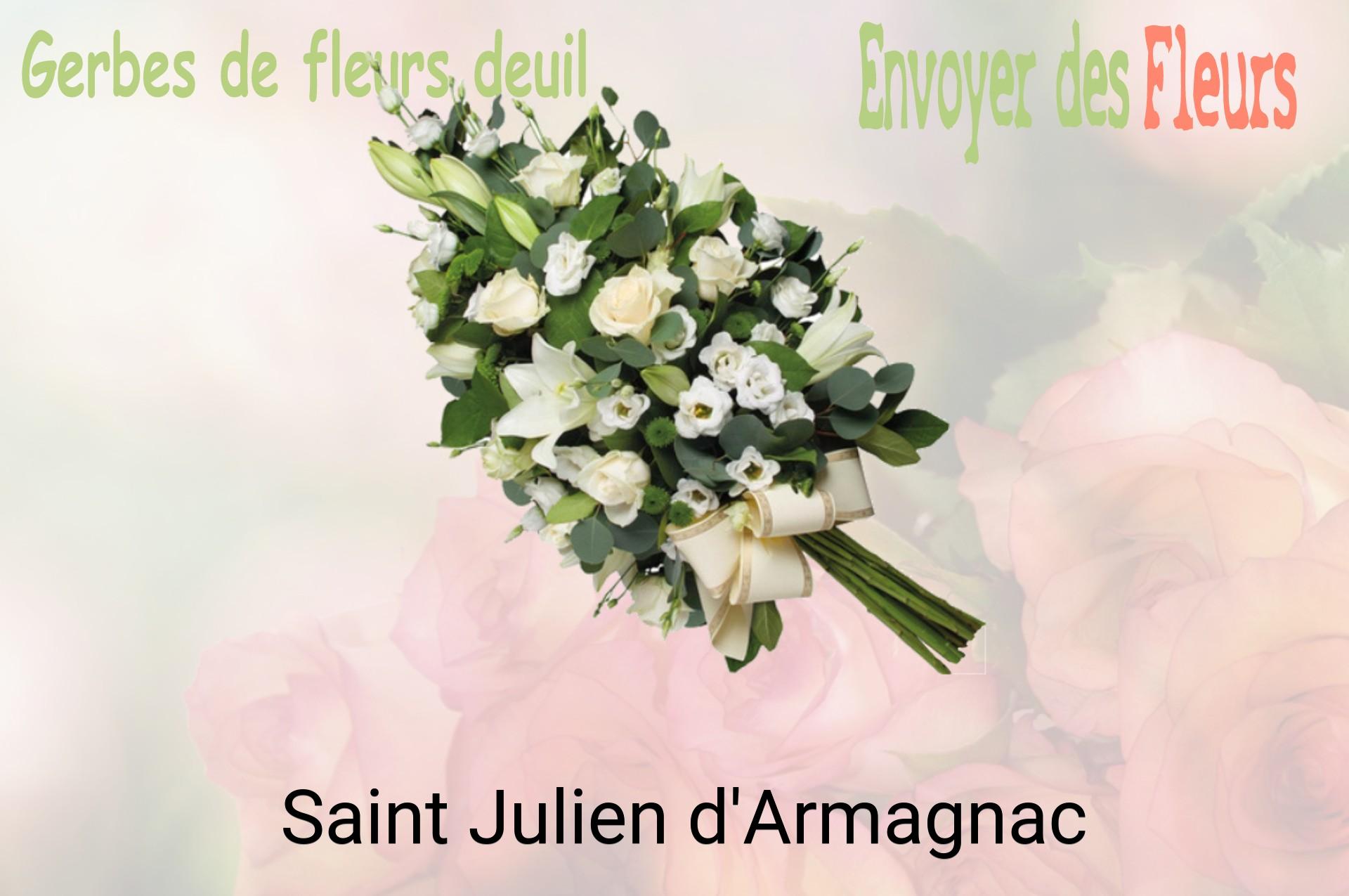 Gerbe de fleurs de deuil livrée à Saint-Julien-d'Armagnac